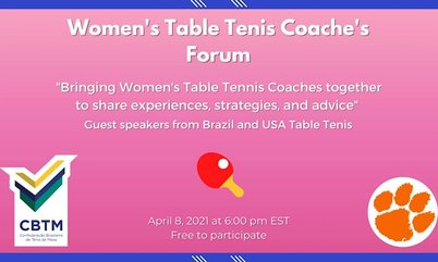 Treinadoras de tênis de mesa já podem se inscrever para o 'Women’s Table Tennis Coache’s Forum'