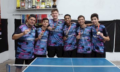 Tênis de Mesa do Yara Clube/Academia Nelson Machado/SELJ-Marília/Unimed Marília é bronze por equipes nos Jogos Abertos da Juventude