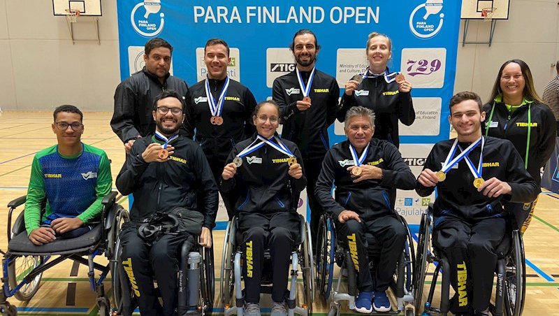 Seleção paralímpica garante cinco medalhas nas disputas de duplas e encerra participação no Aberto Fa20 da Finlândia com 10 conquistas