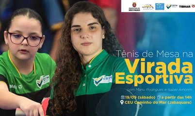 Tênis de mesa participa da Virada Esportiva de São Paulo neste sábado (19)