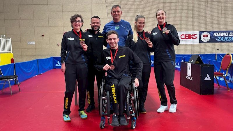 Medalhistas brasileiros em Montenegro -  Foto: CBT
