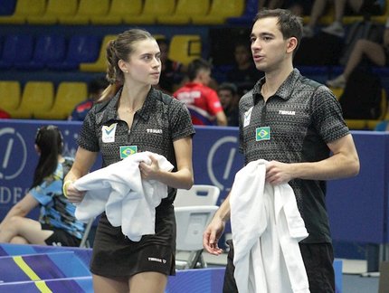 WTT Champions de Frankfurt: Hugo Calderano e Bruna Takahashi em ação