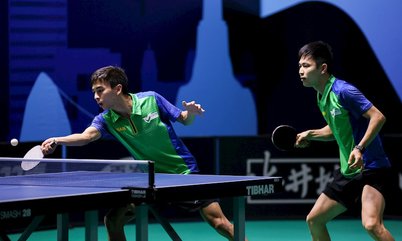 Já classificados à fase principal, Vitor Ishiy e Eric Jouti representam o Brasil no WTT Feeder Vila Nova de Gaia, em Portugal