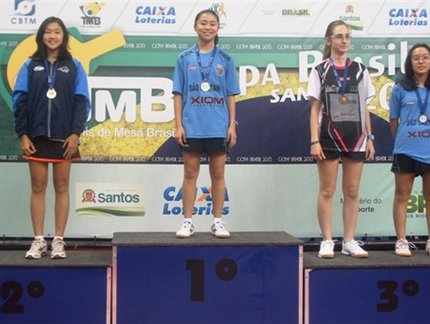 Letícia Nakada comemora os títulos nas categorias Infantil e Juventude