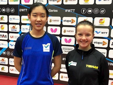 Karina Shiray e Mahayla Sardá encerram a participação brasileira no WTT Youth Contender do Equador