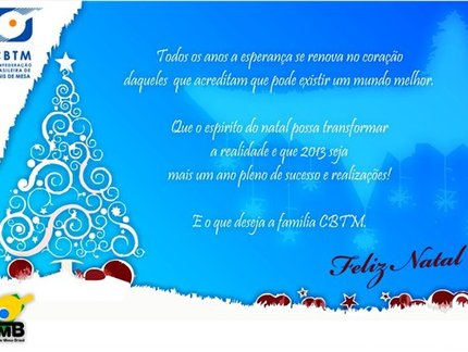 CBTM deseja a todos um feliz Natal e próspero ano novo!