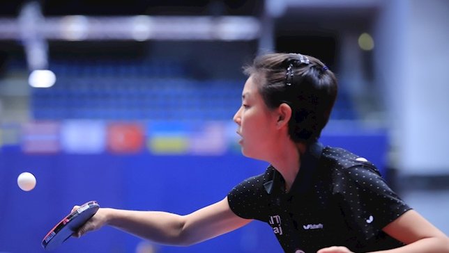 Jessica Yamada venceu na estreia. Crédito: ITTF.