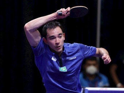 Hugo Calderano faz grande partida, mas primeira medalha do país em Mundiais Adultos de Tênis de Mesa escapa no final