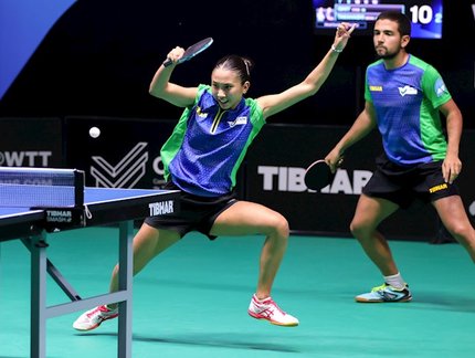 No Top 4! Nas semifinais, Guilherme Teodoro e Giulia Takahashi se despedem do WTT Contender Rio de Janeiro após revés contra dupla oito do mundo