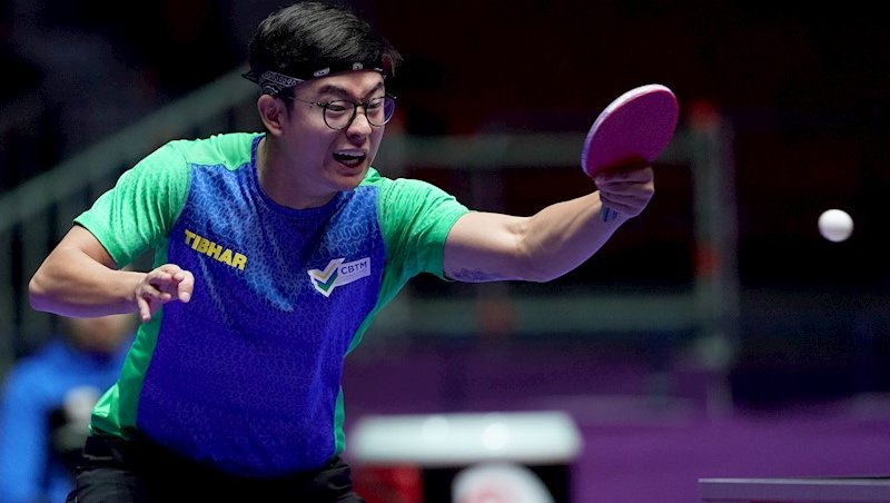 Carlos Ishida em ação na Coreia do Sul - Foto: WTT