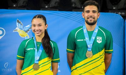 Guilherme Teodoro e Giulia Takashi são campeões do Pan-Americano de El Salvador