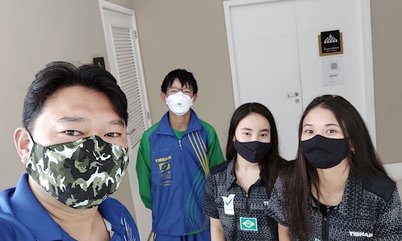 Giulia Takahashi, Laura Watanabe e Leonardo Iizuka fazem novas avaliações no Laboratório do COB