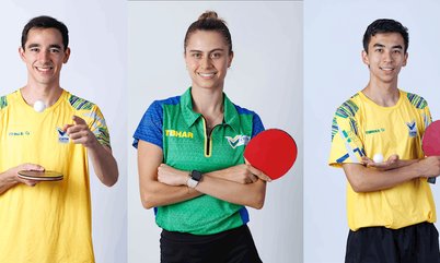 Hugo Calderano, Bruna Takahashi, Vitor Ishiy e Laura Watanabe voltam à mesa para o Europe Smash, na Suécia