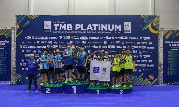 O pódio da categoria Sub-15 masculino (Foto: José 