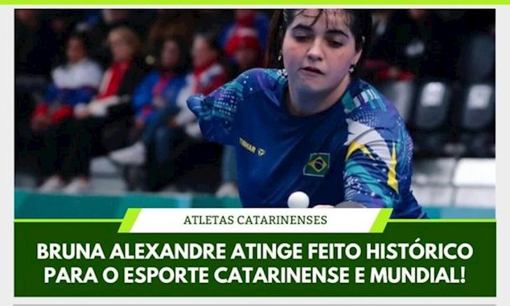 Bruna protagoniza feito histórico para Santa Catar