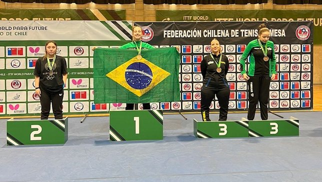 No primeiro dia de pódios do ITTF Para Future Santiago, Brasil fatura sete ouros