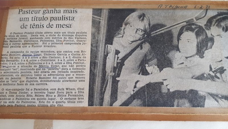 Reprodução do jornal "A Tribuna", de fevereiro de