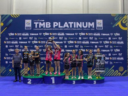Associação dos Mesatenistas de Guaíra/PR vence a categoria Sub-11 Feminino do TMB Platinum - Campeonato Brasileiro