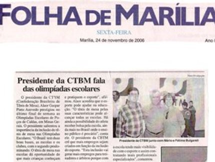 PRESIDENTE ALAOR NA FOLHA DE MARÍLIA