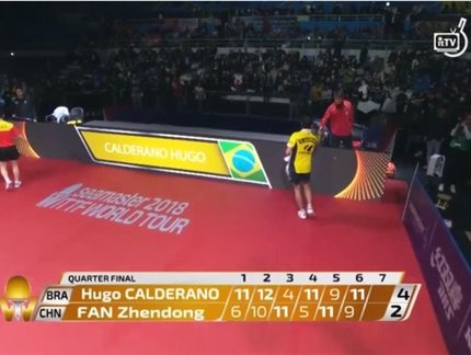HISTÓRICO! Calderano bate o chinês número 1 do mundo e está a dois jogos de conquistar o Grand Finals