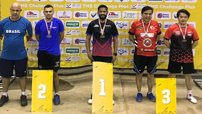 Pódio do rating F masculino. Foto: Acervo pessoal.