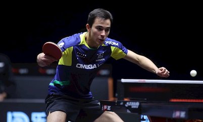 Hugo Calderano faz grande jogo contra chinês, mas se despede do WTT de Macau