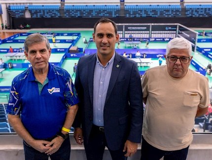 Diretor de Desenvolvimento Esportivo do COB, Kenji Saito acompanha o dia inaugural do WTT Youth Contender, no Rio