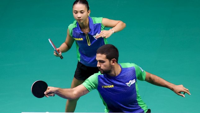 Rumo às quartas! Giulia Takahashi e Guilherme Teodoro vencem chineses nas oitavas de final do WTT Contender Tunis