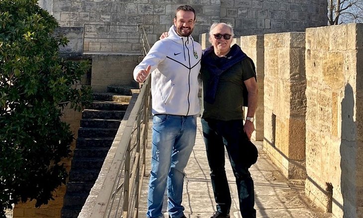 Jorge Fanck e Michel Gadal, na França. Foto: Acerv
