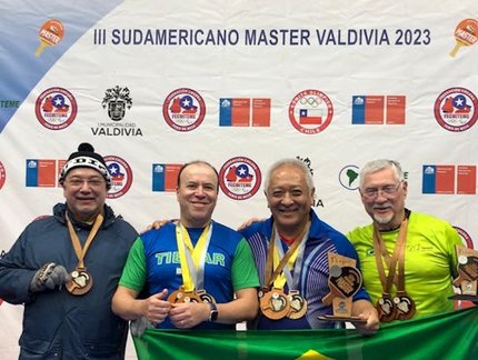 Brasil encerra participação no III Campeonato Sul-americano Master de Tênis de Mesa com seis medalhas