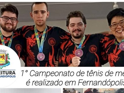 1º Campeonato de Tênis de Mesa é realizado em Fernandópolis