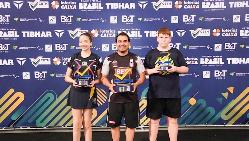 Pódio do Troféu Eficiência Paralímpica reuniu paul