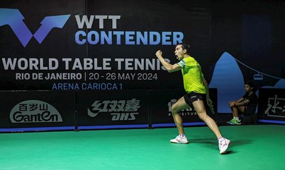 Hugo Calderano vence Yuta Tanaka e está na final do WTT Rio de Janeiro