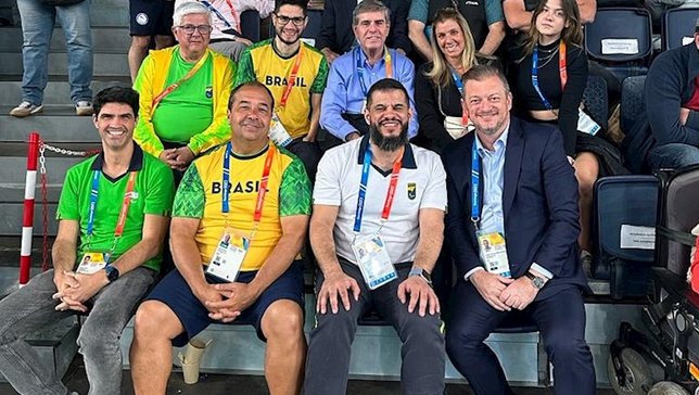 Presidentes do Comitê Paralímpico Internacional e do Comitê Paralímpico Brasileiro prestigiam o tênis de mesa em Santiago