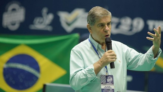 Alaor Azevedo, presidente da CBTM, no Aberto do Br