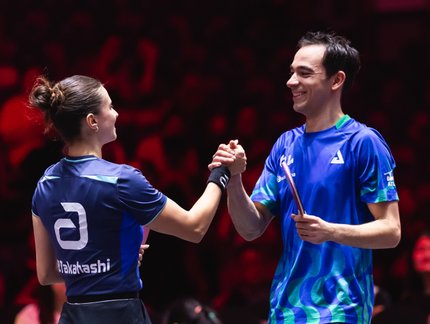 Bruna Takahashi e Hugo Calderano sobem para a segunda colocação no ranking mundial de duplas mistas