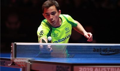 Hugo Calderano faz seu melhor resultado no Circuito Mundial em 2019 e fica com o bronze no Aberto da Áustria