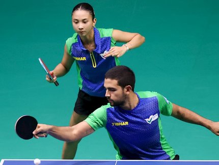 Rumo às quartas! Giulia Takahashi e Guilherme Teodoro vencem chineses nas oitavas de final do WTT Contender Tunis