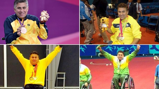 Iranildo Espíndola e algumas das dez medalhas de s