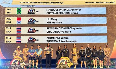 Jennyfer Parinos e Bruna Alexandre garantem mais um ouro e Brasil encerra participação no Aberto Paralímpico Fa40 da Tailândia com 13 medalhas