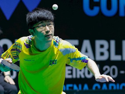 Já classificado à fase principal, Eric Jouti representa o Brasil no WTT Contender Tunes