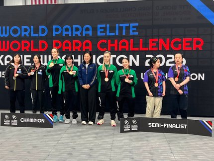 Quatorze medalhas fecham disputas de duplas no ITTF Para Challenger de Spokane