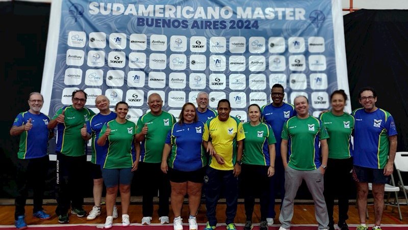 Brasil conquista nove medalhas em Campeonato Sul-Americano de Masters de Tênis de Mesa