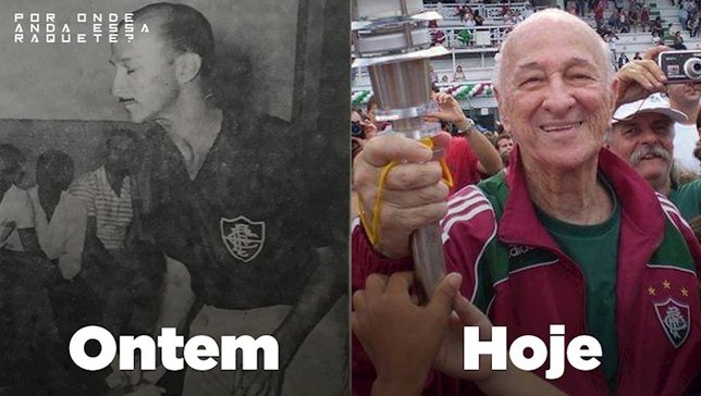 Dagoberto Midosi, em foto da década de 1950 e em e