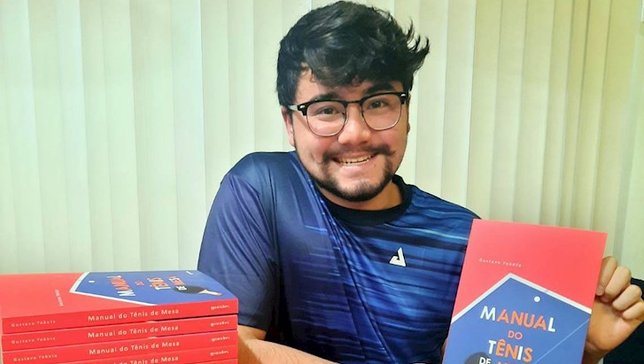 Das mesas às páginas no papel: Gustavo Yokota lançou livro sobre o tênis de mesa para contribuir com o crescimento do esporte
