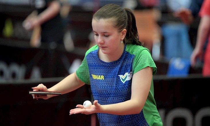 Mahayla Sardá em ação no WTT Youth Contender. Foto