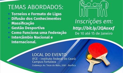 Evento com presença de grandes nomes do tênis de mesa brasileiro tem últimos dias de inscrição