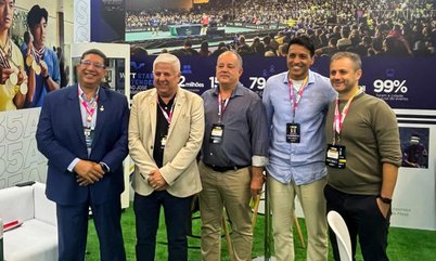 Presidente do Comitê Olímpico Hondurenho visita estande da CBTM na COB Expo