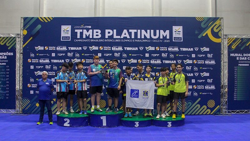 O pódio da categoria Sub-15 masculino (Foto: José 
