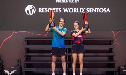 Após título em Singapura, Calderano e Bruna assumem quarta posição no ranking mundial de duplas mistas